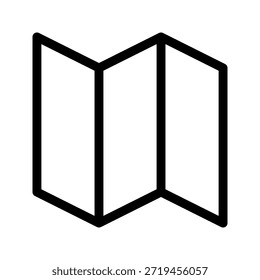 Ícone de linha fina do mapa. O ícone pode ser usado para sites, impressão, modelos, modelos de apresentação, ilustrações, etc.