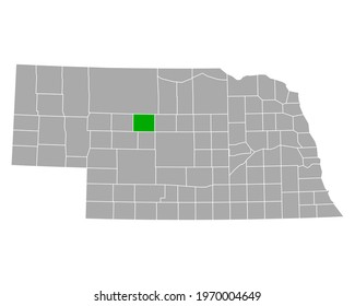 Map of Thomas in Nebraska on white