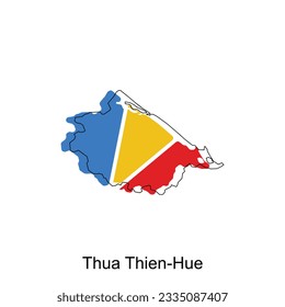 Map of Thua Thien Hue Geometric Vector Design Template,suitable for your company