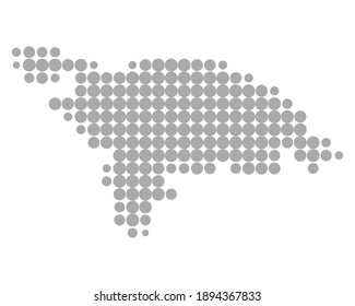 Map of Thurgau as vector illustration