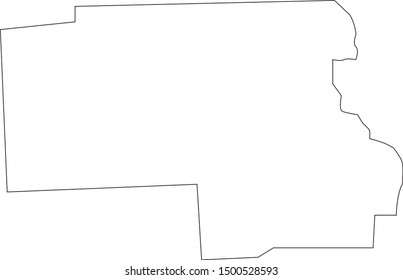 map of thurston county in state of nebraska