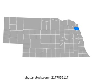 Map of Thurston in Nebraska on white