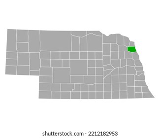 Map of Thurston in Nebraska on white