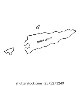 Map of Timor Leste vector illustration design