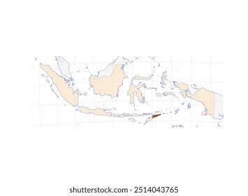 Mapa de Timor-Leste no Sudeste Asiático: Ilustração Detalhada do País com as Nações Vizinhas