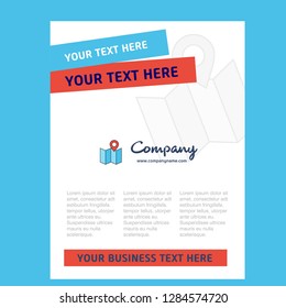 Map  Title Page Design for Company profile ,annual report, presentations, leaflet, Brochure Vector Background