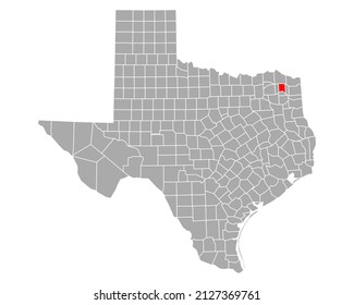 Map of Titus in Texas on white