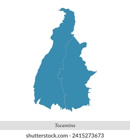 map of Tocantins is a state of Brazil with borders mesoregions