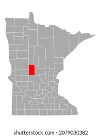 Map of Todd in Minnesota on white