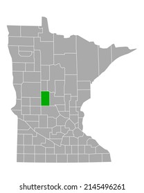 Mapa de Todd en Minnesota en blanco