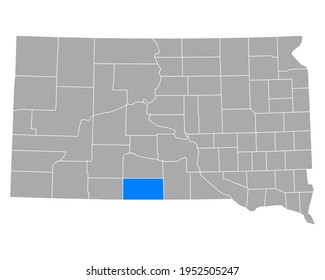 Map of Todd in South Dakota on white
