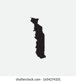 Map of Togo graphic element Illustration template design
