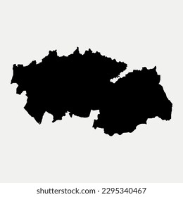 Map of Toledo - Castilla-La Mancha - Spain region outline silhouette graphic element Illustration template design
