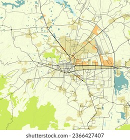 Map of Toluca, State of Mexico, Mexico