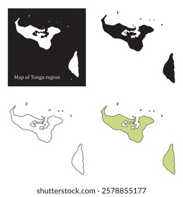 Map of Tonga region vector illustration design