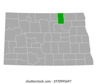 Map of Towner in North Dakota on white