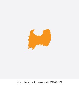Map of Toyama Prefecture - Japan Vector Illustration