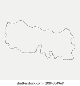 Mapa de la región de Trabzon - Turquía de la silueta de la silueta de la ilustración del vector
