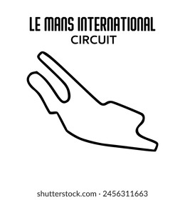 Mapa pista le mans Circuito Internacional con línea negra