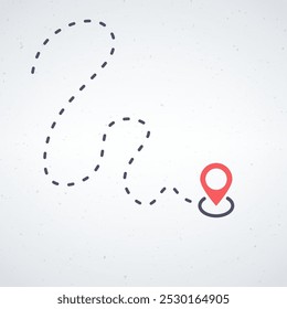 Mapa Ruta de pista Ilustración vectorial de fondo blanco simple