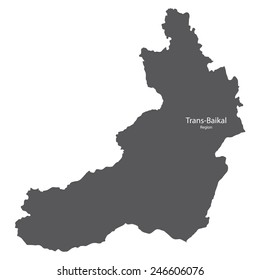 Map of Trans-Baikal Region, Russia
