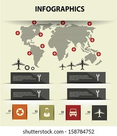 Map and transport concept infographics design,vector