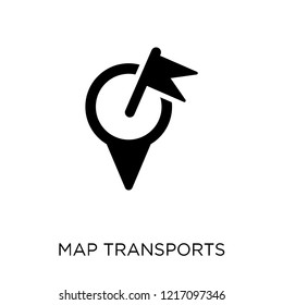 Map Transports icon. Map Transports symbol design from Maps and locations collection. Simple element vector illustration on white background.