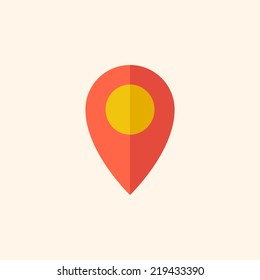 Karte. Reiseflat-Symbol