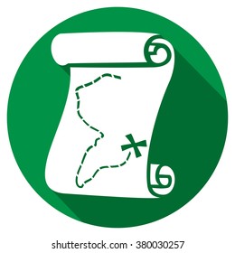 map of treasure island flat icon 