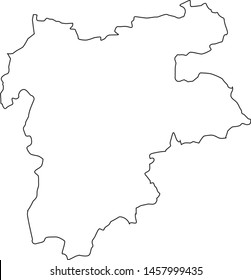 map of Trentino Alto Adige region in Italy