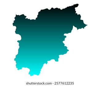 Map of Trentino-South Tyrol as vector illustration