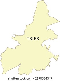Map of Trier city Rhineland-Palatinate state in Federal Republic of Germany