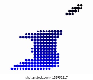 Map of Trinidad and Tobago