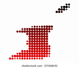 Map of Trinidad and Tobago