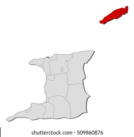 Map - Trinidad and Tobago, Tobago