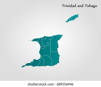 Map of Trinidad and Tobago