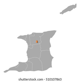 Map - Trinidad and Tobago, Arima