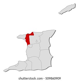 Map - Trinidad and Tobago, San Juan-Laventille