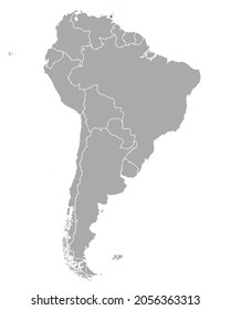 Map of Trinidad and Tobago in South America on white