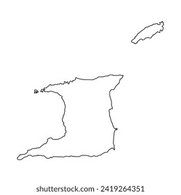 Map of trinidad vector illustration design