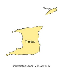 Map of trinidad vector illustration design