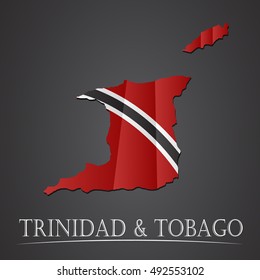 Map of trinidid & tobago. vector illustration