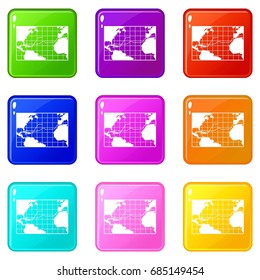 Map trips of Columbus set 9
