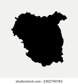 Map of Tubingen - Baden-Wurttemberg - Germany region outline silhouette graphic element Illustration template design
