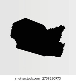 Map of Tucker County - West Virginia - United States outline silhouette graphic element Illustration template design 
