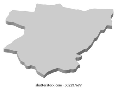 Map - Tucuman (Argentina) - 3D-Illustration