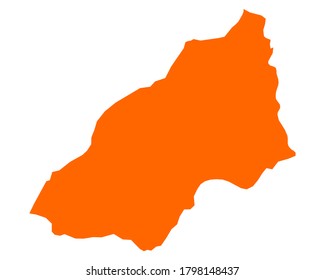 Map of Tumbes on white