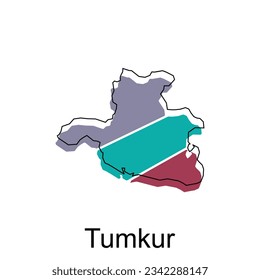 map of Tumkur colorful geometric modern outline, High detailed vector illustration vector Design Template, suitable for your company