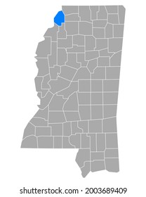 Map Of Tunica In Mississippi On White