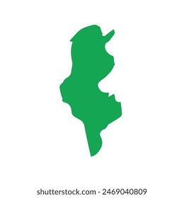 map of tunisia colored icon. Illustration vector graphic of map of tunisia icon.